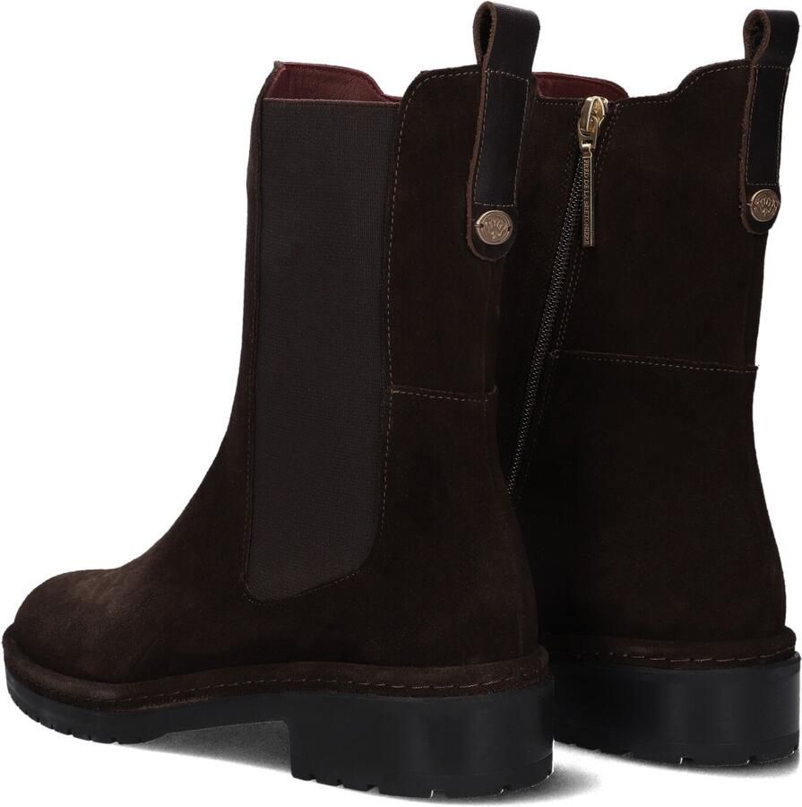 Fred de la Bretoniere Yael leren chelsea boots met profielzool donkerbruin - Foto 2