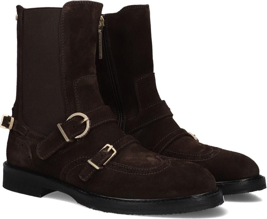Fred de la bretoniere PARIS EDANE Ankle Boot Suede Dark Brown