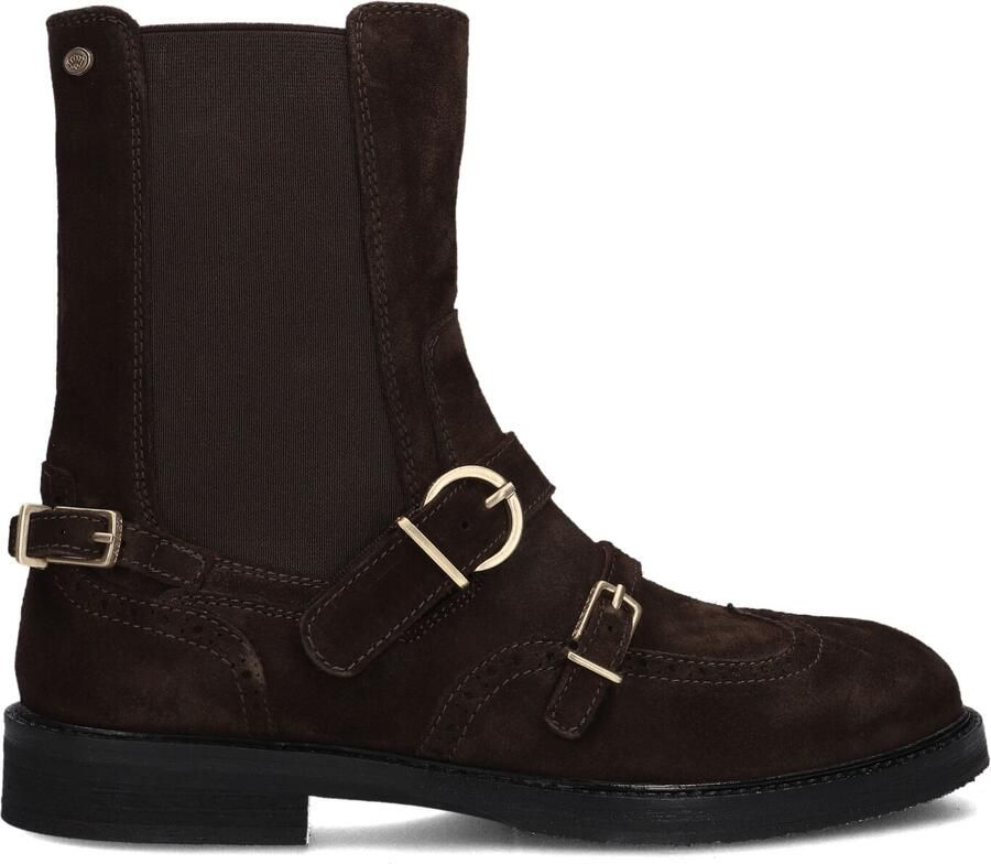 Fred de la Bretoniere PARIS EDANE Ankle Boot Suede Dark Brown - Foto 3