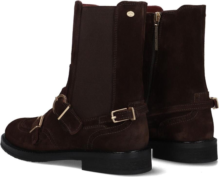 Fred de la Bretoniere PARIS EDANE Ankle Boot Suede Dark Brown - Foto 4