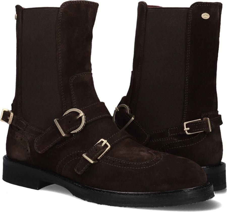 Fred de la Bretoniere PARIS EDANE Ankle Boot Suede Dark Brown - Foto 2