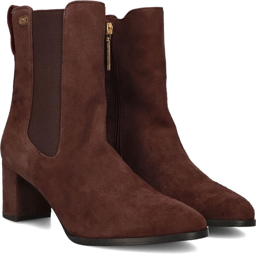 Fred de la Bretoniere Farah Chelsea Enkellaarsjes Enkelboots met rits Dames Bruin