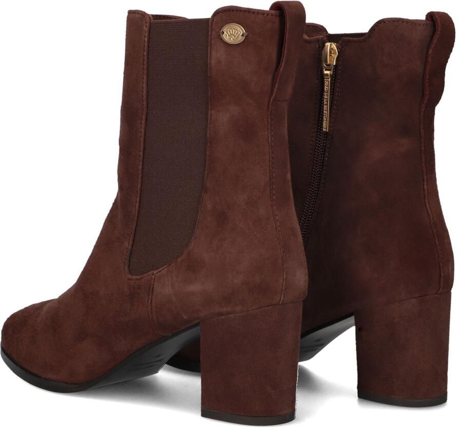 Fred de la Bretoniere Farah Chelsea Enkellaarsjes Enkelboots met rits Dames Bruin - Foto 4