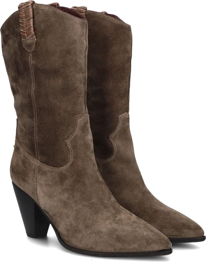 Fred de la Bretoniere GALIA WEST Cowboy Boot Suede Taupe