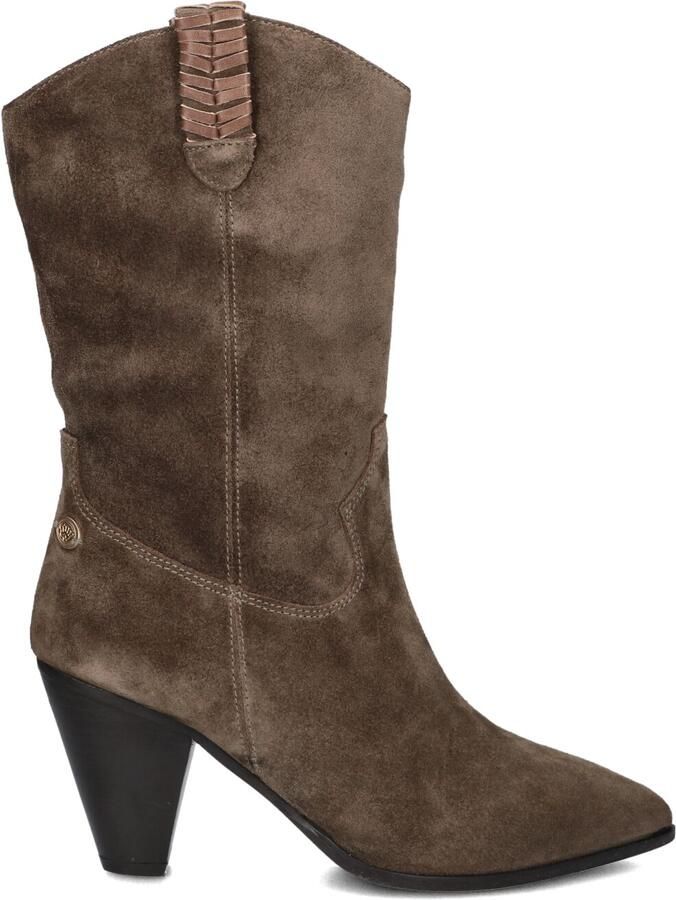 Fred de la Bretoniere GALIA WEST Cowboy Boot Suede Taupe