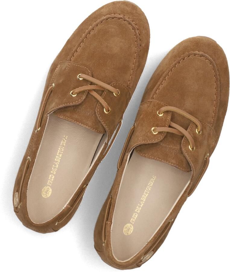 Fred de la Bretoniere Uta Mocca Mocassins Dames Instappers Bruin - Foto 2