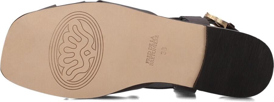 FRED DE LA BRETONIERE Sandalen met Hak Dames Gitel Cross Maat: 39 Materiaal: Leer Kleur: Bruin - Foto 3