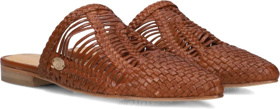 FRED DE LA BRETONIERE Slippers Dames Ellis Mule Maat: 42 Materiaal: Leer Kleur: Bruin