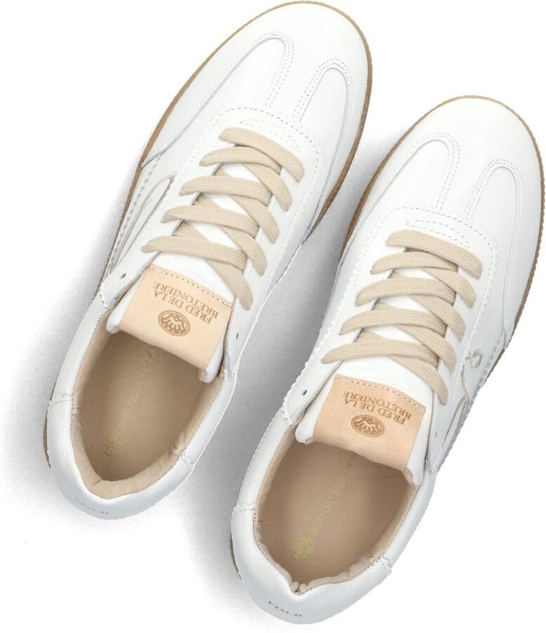 FRED DE LA BRETONIERE Lage Sneakers Dames Pearl Sign Leer Wit - Foto 3