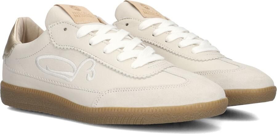 FRED DE LA BRETONIERE Lage Sneakers Dames Pearl Sign Leer Beige