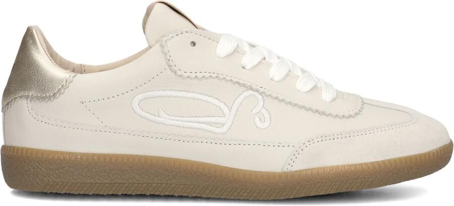 FRED DE LA BRETONIERE Lage Sneakers Dames Pearl Sign Leer Beige