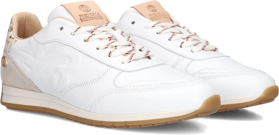 FRED DE LA BRETONIERE Lage Sneakers Dames Vlora Sign Leer Wit