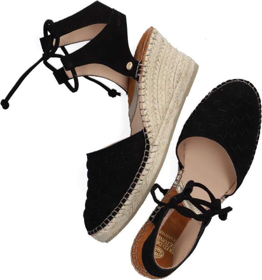FRED DE LA BRETONIERE Espadrilles Dames 153010202 Maat: 38 Materiaal: Suède Kleur: Zwart