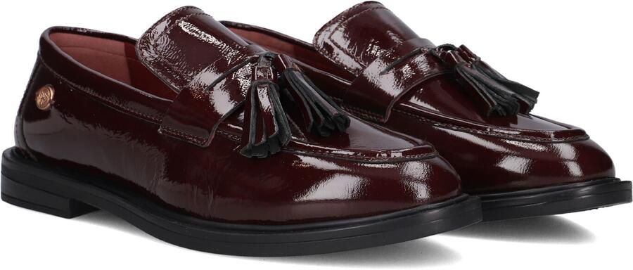 Fred de la Bretoniere FAIRY MOCCY Loafer Wrinkle Patent Bordeaux Red