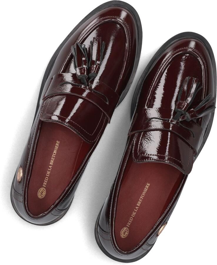 Fred de la Bretoniere FAIRY MOCCY Loafer Wrinkle Patent Bordeaux Red - Foto 2