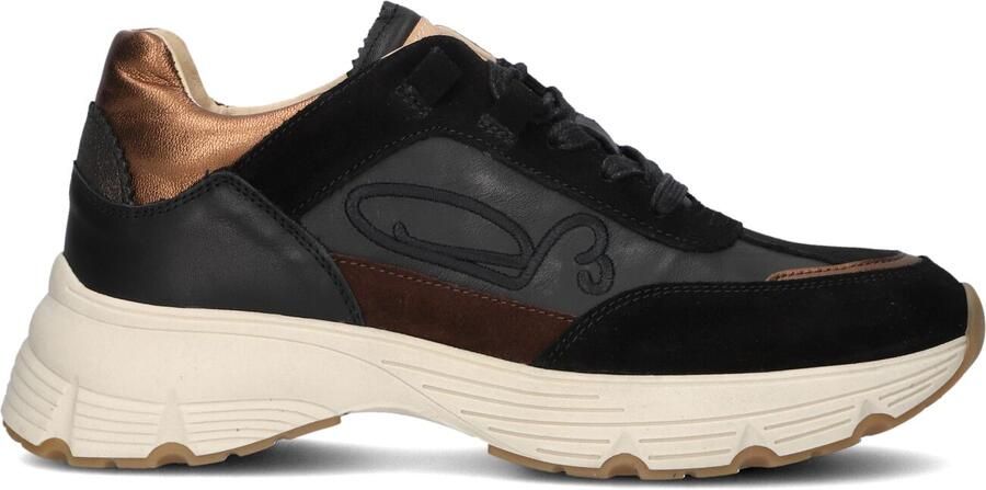 FRED DE LA BRETONIERE Lage Sneakers Dames Mariola Sign Leer Zwart