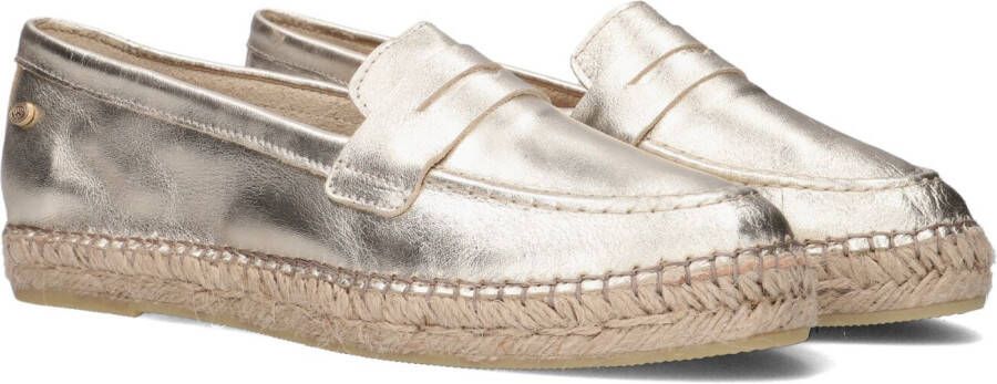 Fred de la Bretoniere Gouden Espadrilles met Loafer Accenten Yellow Dames