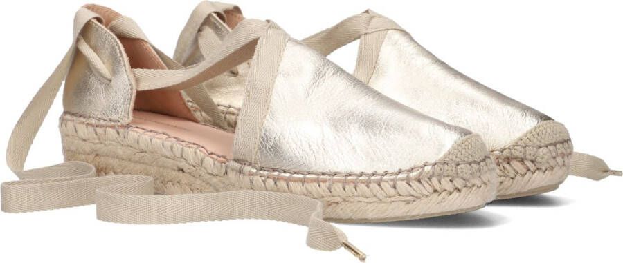 Fred de la Bretoniere Gouden Espadrilles met Jute Zool Yellow Dames