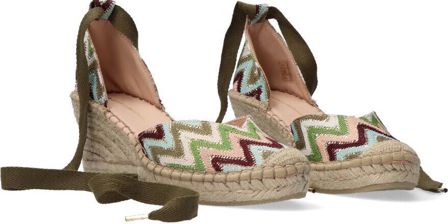 Fred de la Bretoniere Multicolor Zigzag Espadrilles met Jute Zool Multicolor Dames