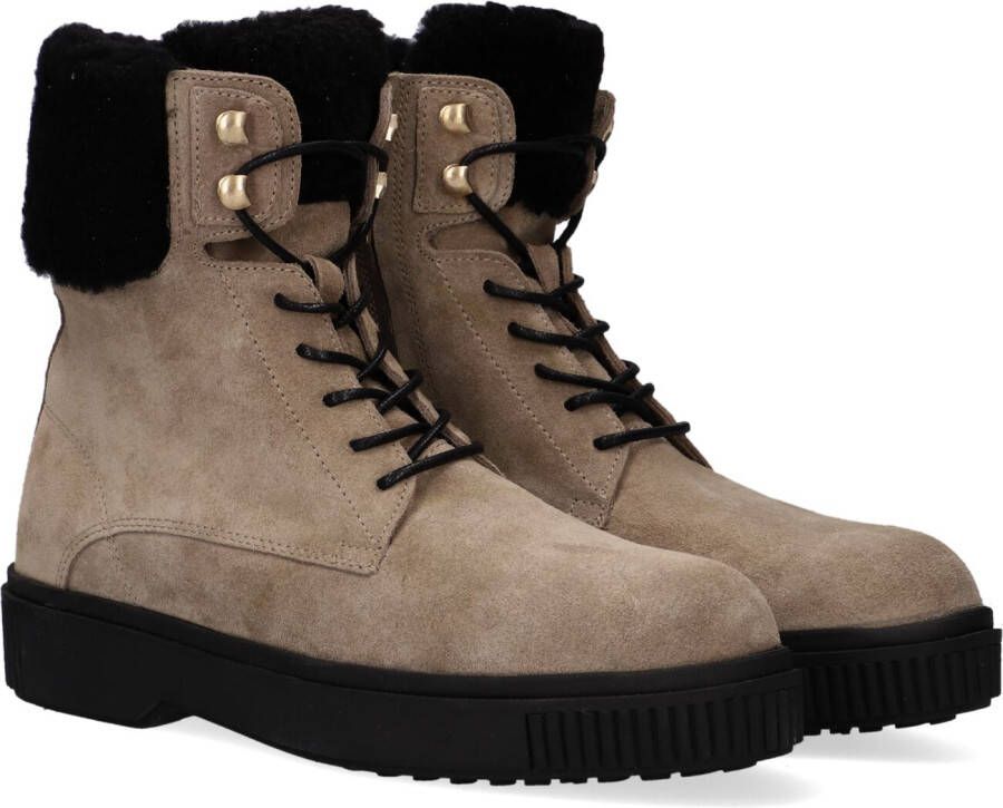 FRED DE LA BRETONIERE Veterboots Dames 184010077 Maat: 36 Materiaal: Suède Kleur: Taupe