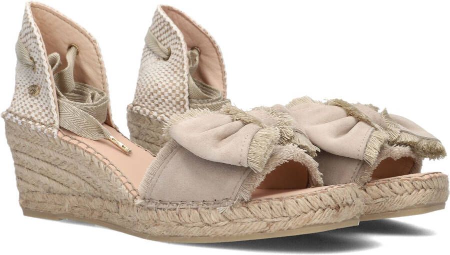 Fred de la Bretoniere Taupe Suede Bow Espadrilles Beige Dames