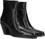 Fred de la Bretoniere Blaire Ankle Boot Enkellaarsjes Enkelboots met rits Dames Zwart - Thumbnail 1