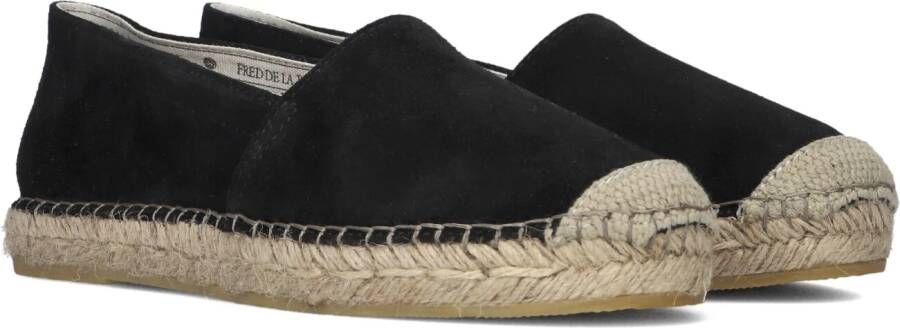 Fred de la Bretoniere Zwarte Espadrilles met Geweven Detail Black Dames