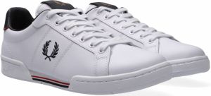 Fred Perry men's shoes leather trainers sneakers b722 Wit Heren