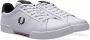 Fred Perry men's shoes leather trainers sneakers b722 Wit Heren - Thumbnail 1