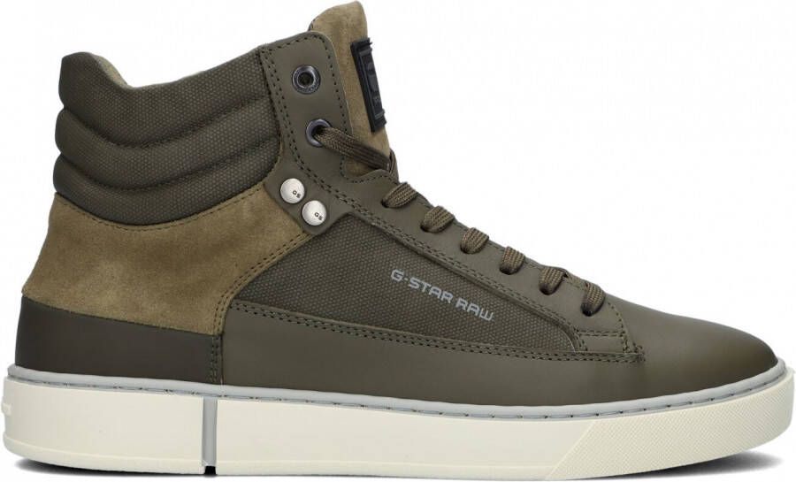 G-Star G Star Raw Ravond Mid Bsc Dnm M Hoge sneakers Leren Sneaker Heren Groen
