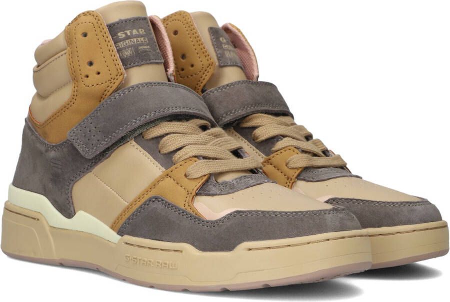 G-Star RAW Retro Sneaker bruin Tinten Attacc Mid Nub W Hoge sneakers Leren Sneaker Dames Beige