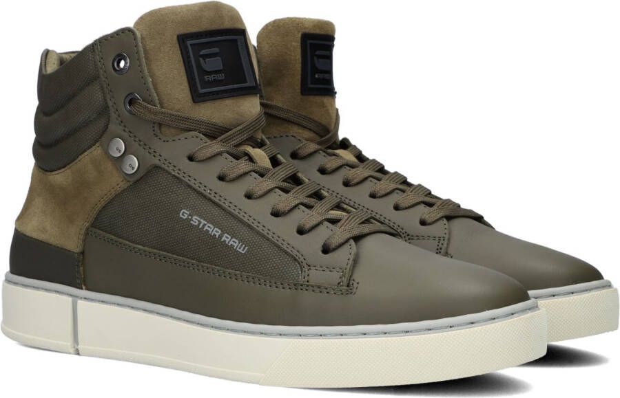 G-Star G Star Raw Ravond Mid Bsc Dnm M Hoge sneakers Leren Sneaker Heren Groen