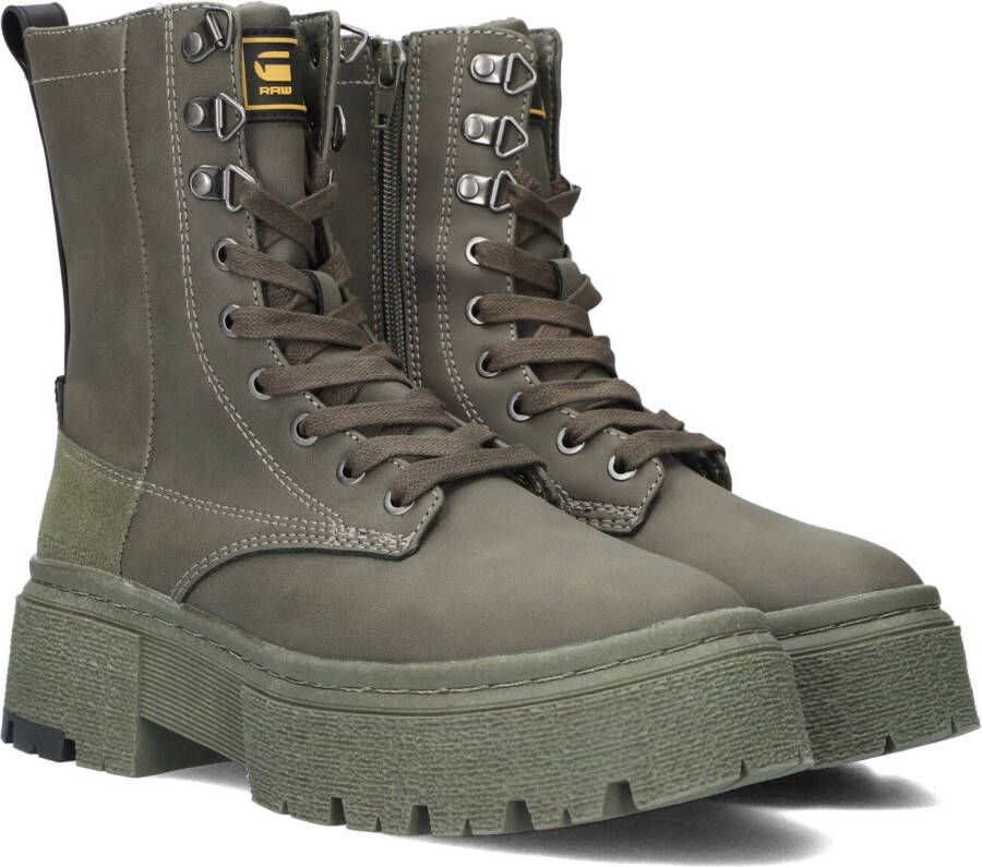 G-Star G Star Raw Kafey Pfm Hgh Lace K Veterboots Laarzen Met Veters Meisjes Groen