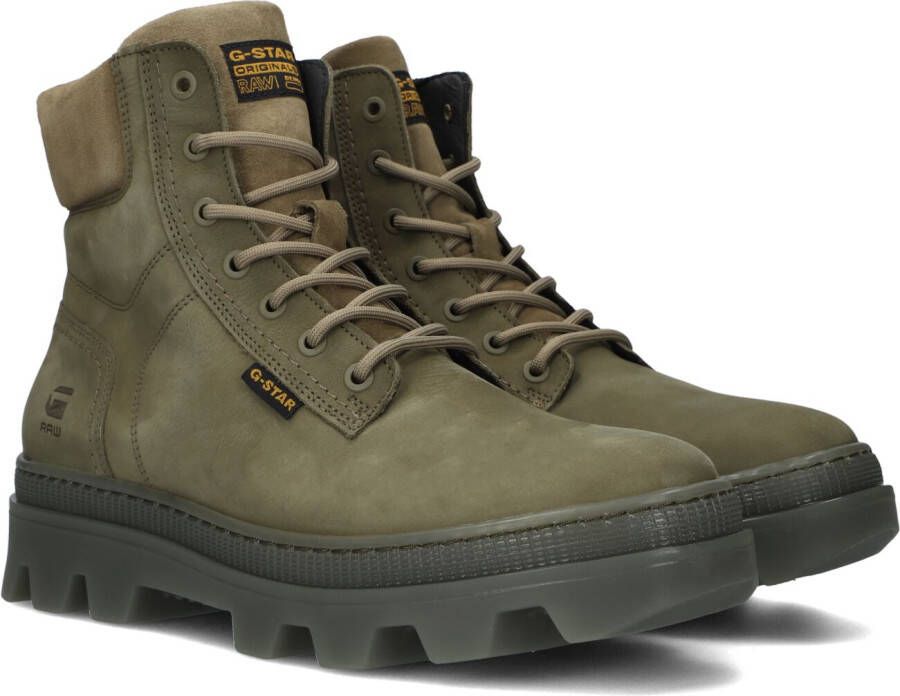 G-Star Raw Noxer Hgh Nub M Veterboots Laarzen Met Veters Heren Groen