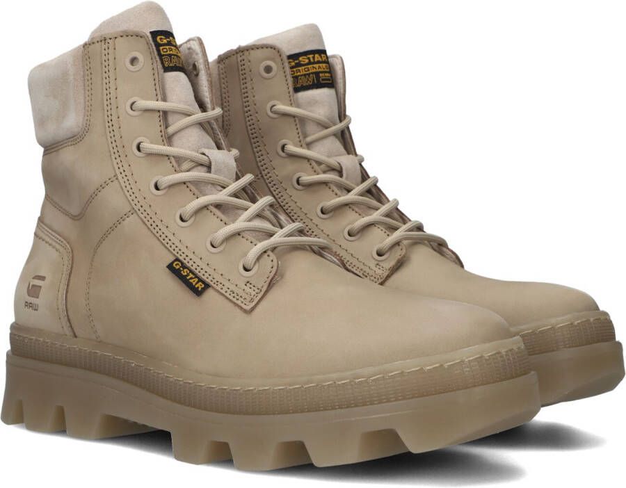 G-Star G Star Raw Noxer Hgh Nub M Veterboots Laarzen Met Veters Heren Taupe