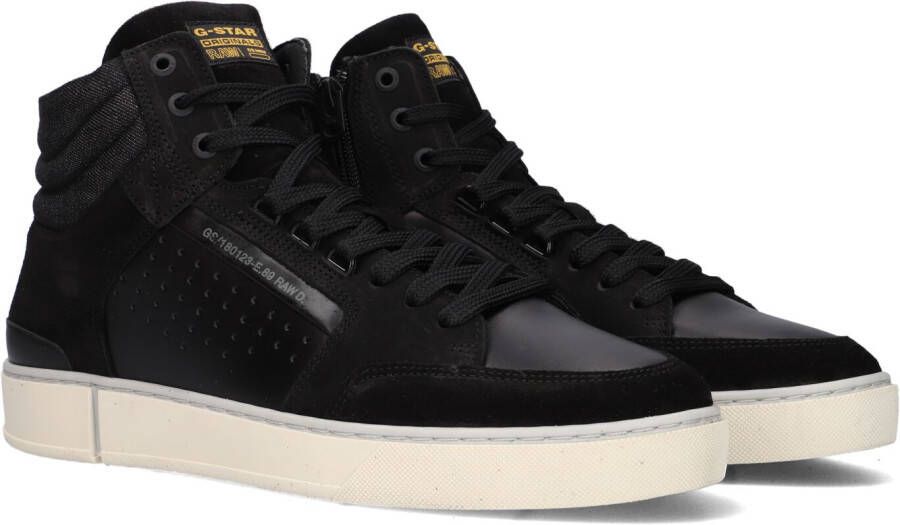 G-Star Leren Mid Sneaker met Sportieve Accenten Black Heren