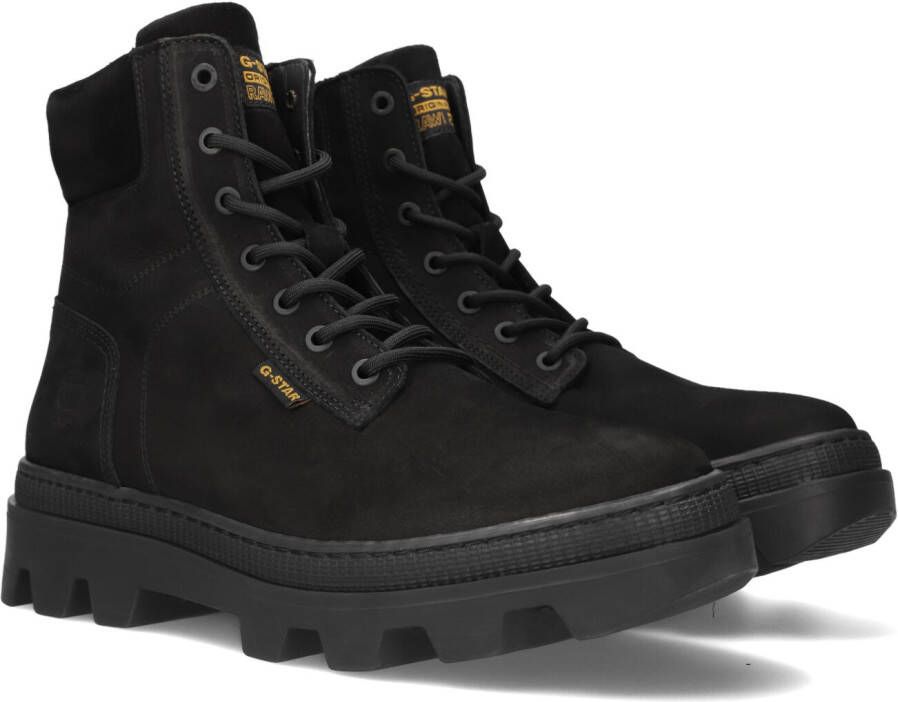 G-STAR Raw Noxer Hgh Nub M Veterboots Laarzen Met Veters Heren Zwart