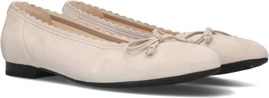 Gabor Beige Suède Ballerina's met Textielstrik Beige Dames