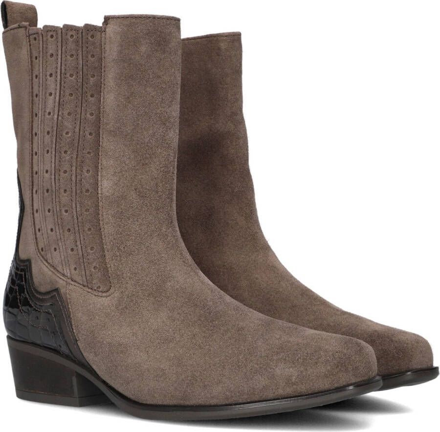 GABOR Enkellaarsjes Dames 674.1 Maat: 38 5 Materiaal: Suède Kleur: Beige