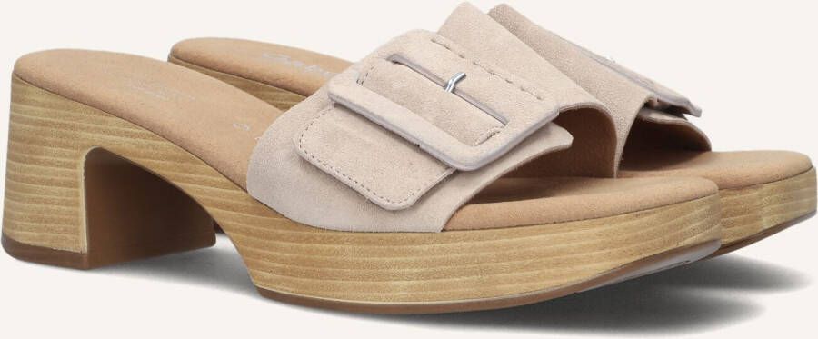 GABOR Muiltjes Dames 722.3 Maat: 39 Materiaal: Suède Kleur: Beige
