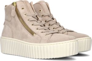 Bruin Tinten 210 01 Hoge sneakers Dames Beige