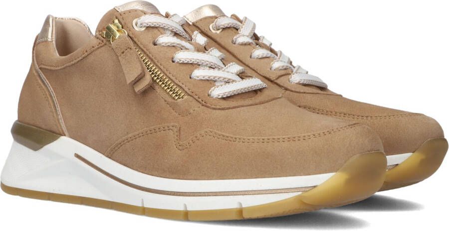 Gabor 26.587.30 Lichtbruin taupe kleurige sneakers wijdte G