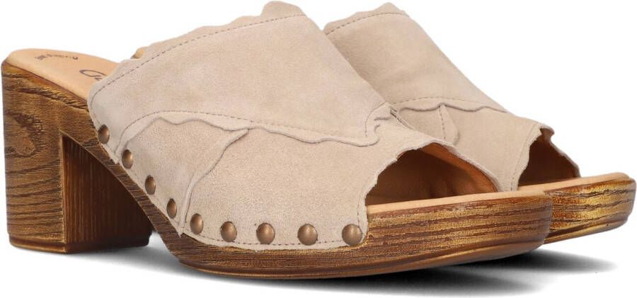 GABOR Muiltjes Dames 741.2 Maat: 35 5 Materiaal: Suède Kleur: Beige