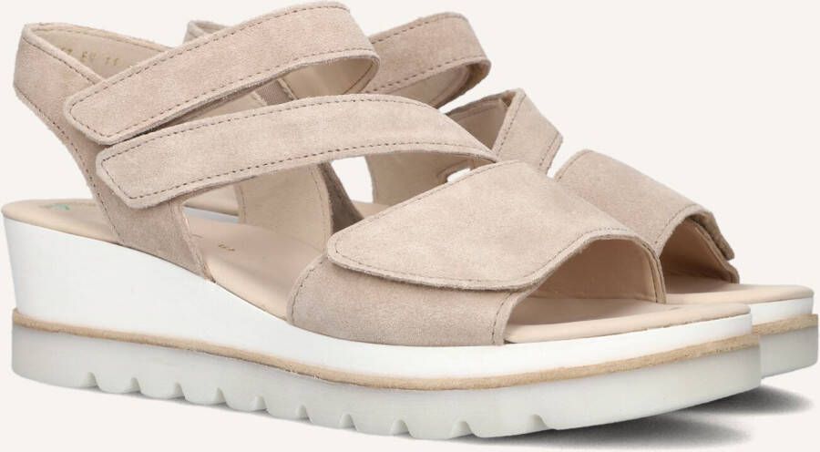 GABOR Sandalen Dames 640.1 Maat: 42 Materiaal: Suède Kleur: Beige