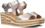 Gabor 651 Sandalen Met Sleehak Dames Zilver - Thumbnail 1