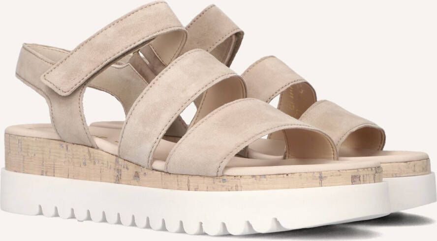 GABOR Sandalen Dames 660 1 Maat: 44 Materiaal: Suède Kleur: Beige