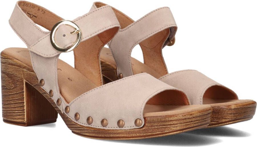 GABOR Sandalen Dames 753.1 Maat: 37 5 Materiaal: Suède Kleur: Beige