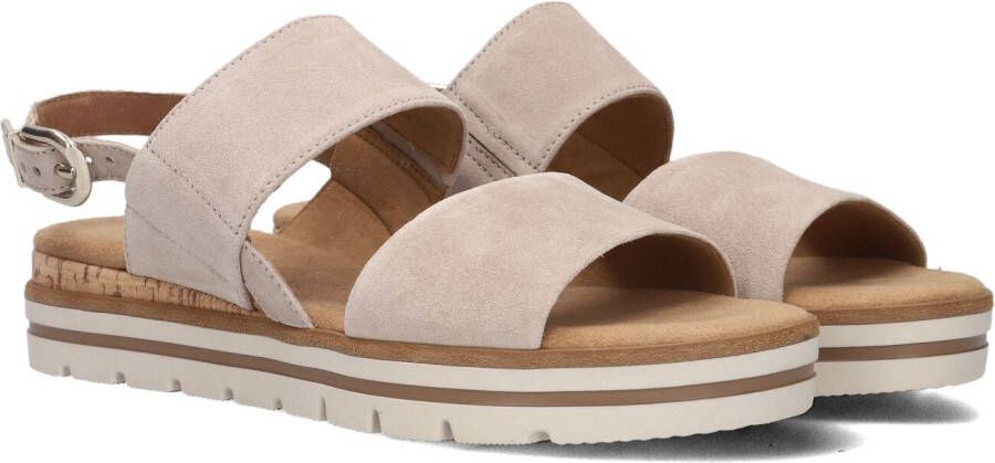 Gabor Beige Comfort Sandalen met Elastische Band Beige Dames