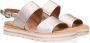 Gabor Comfortabele Metallic Sandalen met Elastische Band Beige Dames - Thumbnail 1