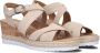 Bruin Tinten 832 Sandalen Met Sleehak Dames Beige - Thumbnail 1